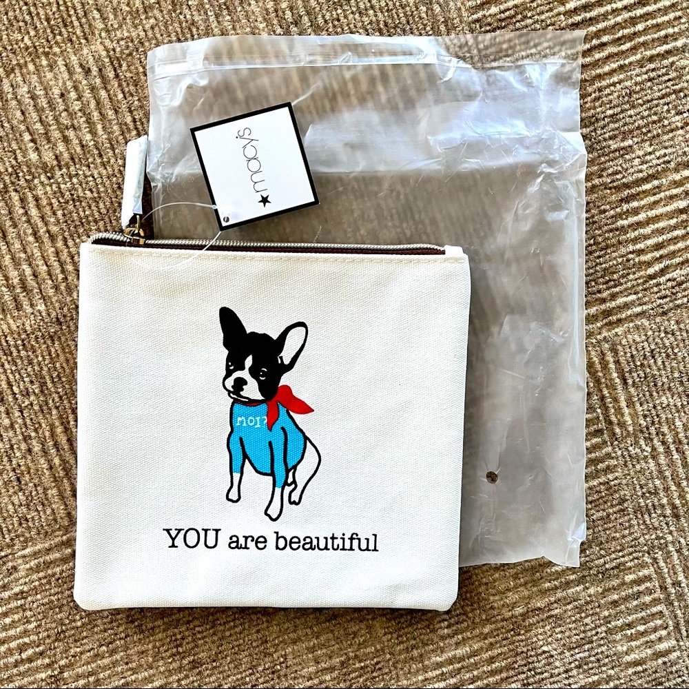 Brand new with tags French bulldog makeup cosmetics bag from Macys